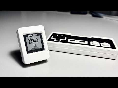 This tiny E-ink Game Boy can run games at 30fps and docks into a NES controller