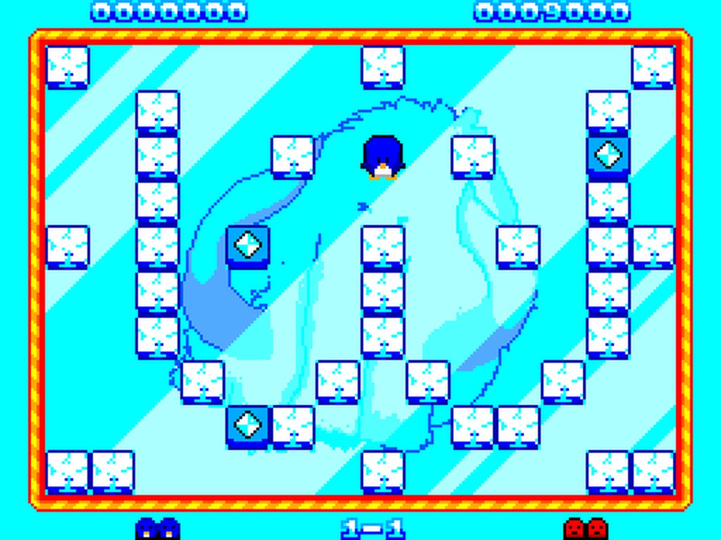 A later Scary Monsters Saga stage, with diamond blocks to align for bonus points