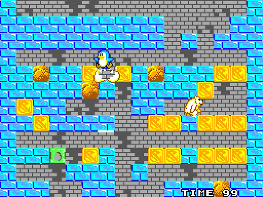 Waimanu Scary Monsters Saga gameplay showing the penguin hero amid ice blocks