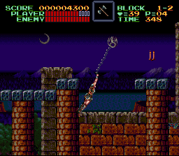 Gameplay from Super Castlevania IV on SNES