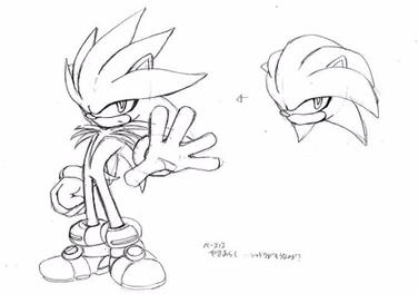 Concept artwork of Silver the Hedgehog, the new character created for Sonic the Hedgehog (2006)
