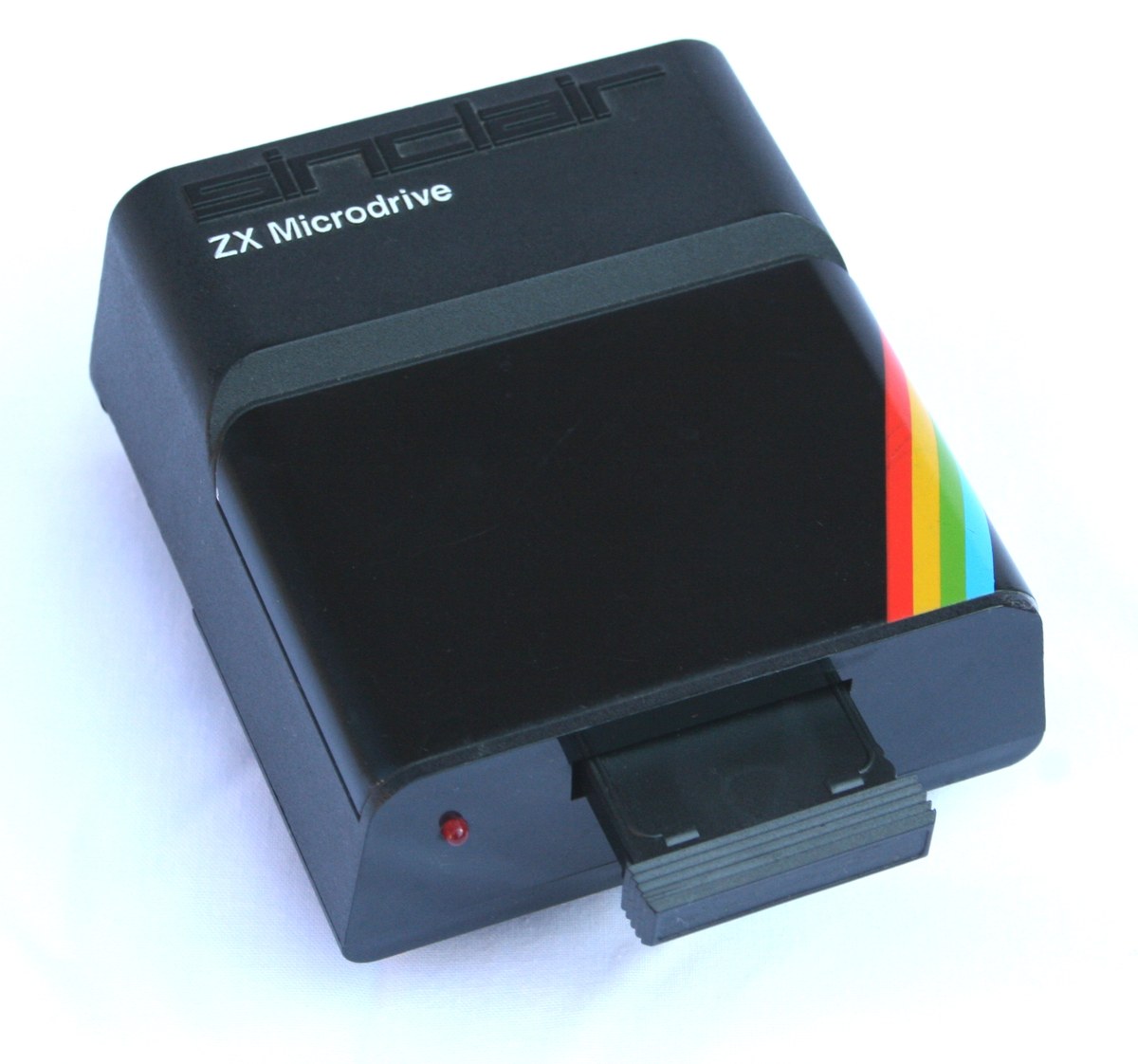 A ZX Microdrive with a tape cartridge inserted