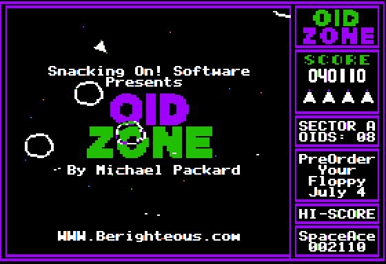 Asteroids, But Faster and Angrier: OidZone Blasts the Apple II Into the Modern Homebrew Age