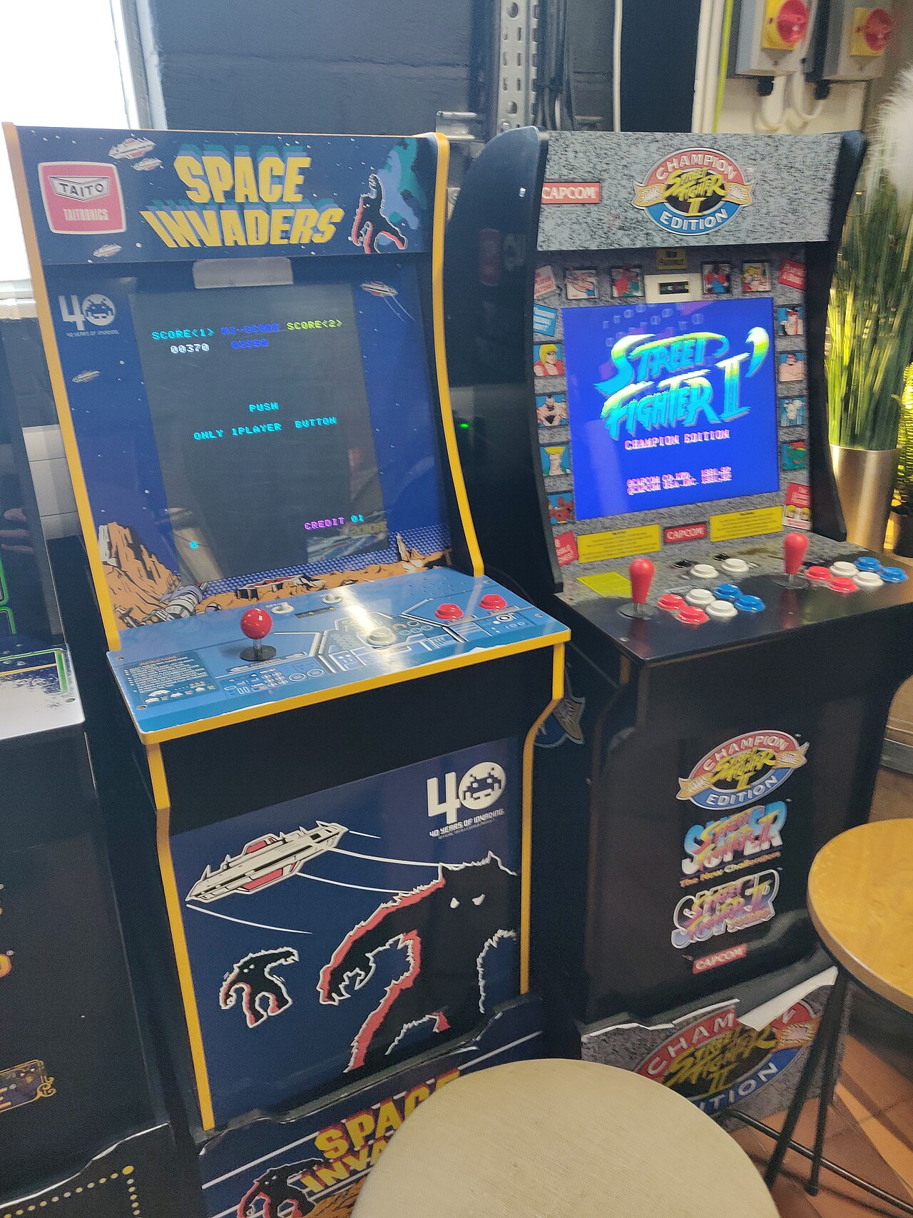 Arcade1Up home arcade cabinets for Space Invaders and Street Fighter II