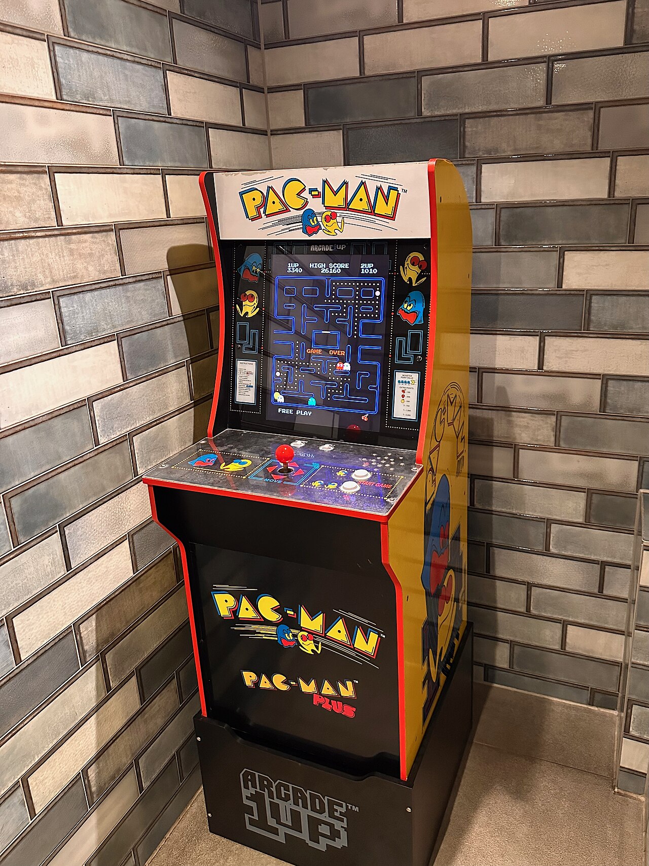 An original Pac-Man arcade cabinet