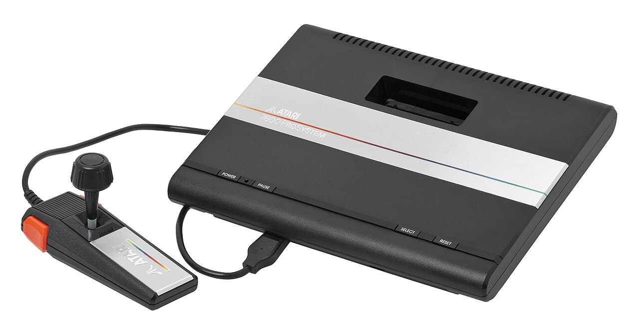 The Atari 7800 ProSystem console with its controllers
