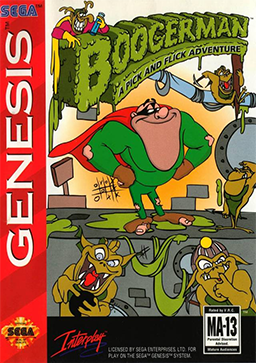 Boogerman cover art — Interplay's gloriously gross 16-bit platform hero