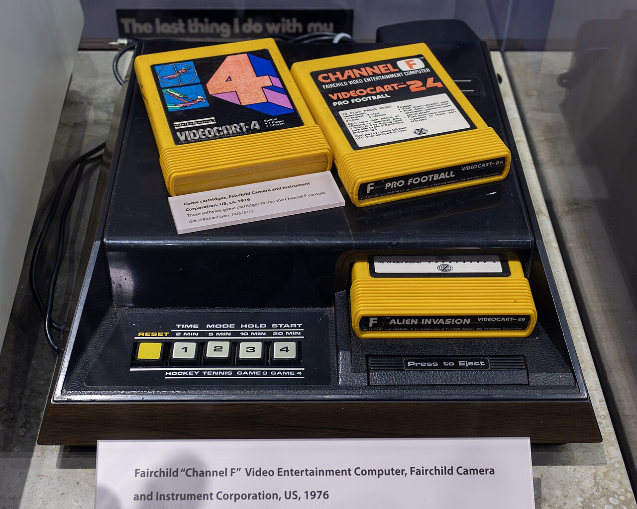 A Fairchild Channel F at the Computer History Museum