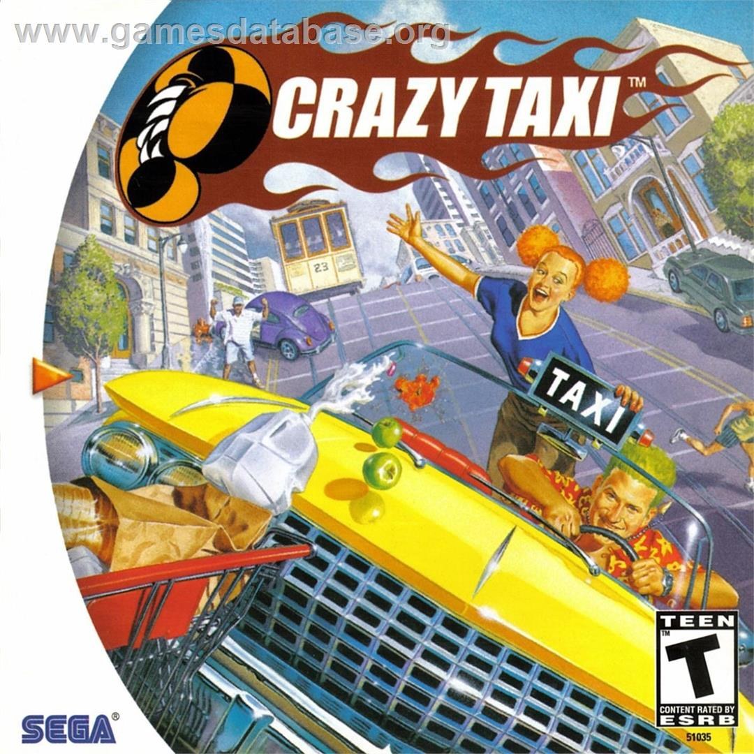 Crazy Taxi Dreamcast box art with Axel's yellow cab