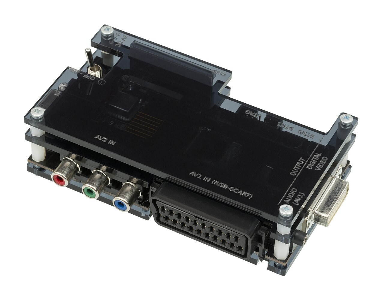 The Open Source Scan Converter (OSSC), a popular upscaler for retro consoles.