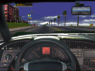The Need for Speed on 3DO — first-person cockpit racing against real sports cars