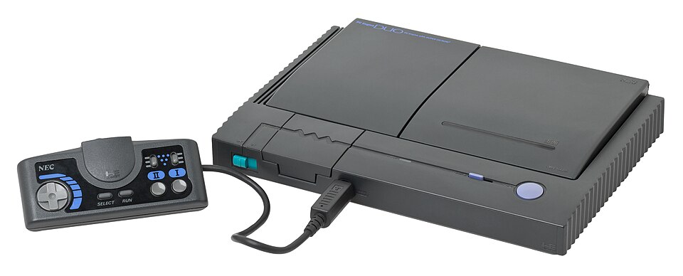 PC Engine Duo console with controller — the all-in-one hardware for playing Rondo of Blood on original discs