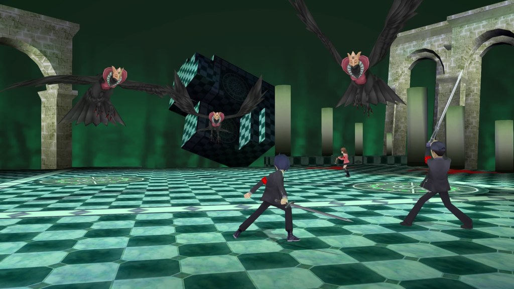 Persona 3 Portable PSP gameplay, SEES in Tartarus during the Dark Hour