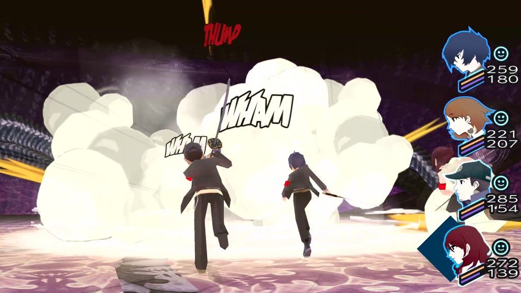 Persona 3 Portable PSP gameplay, turn-based battle with Personas