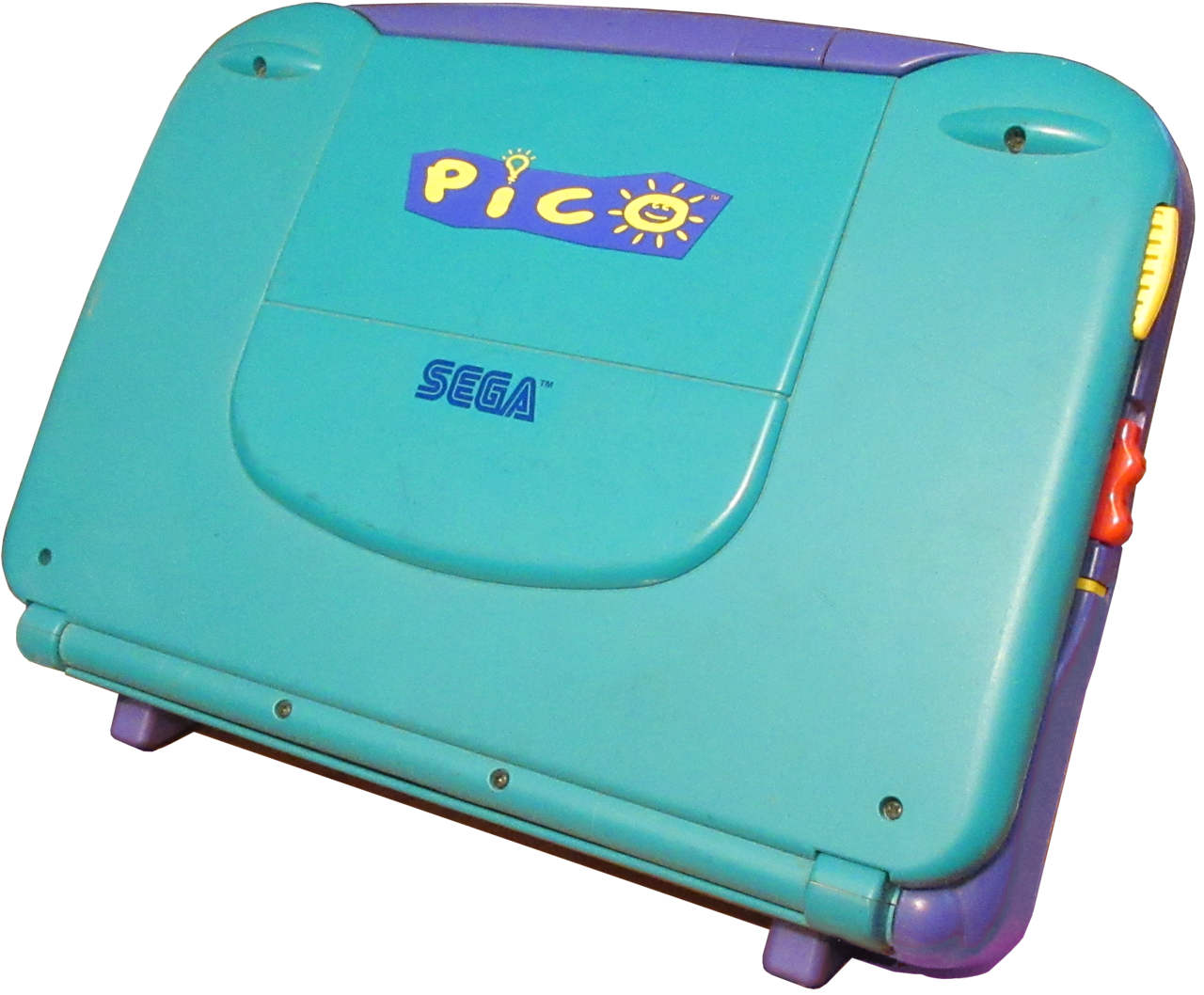 The Sega Pico open with its touch pad and stylus
