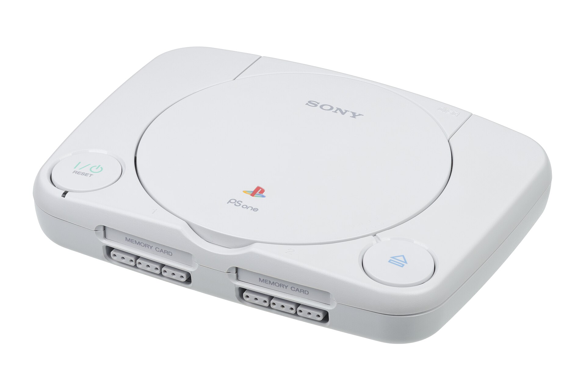 The PS One, Sony's slimmed-down redesign of the PlayStation
