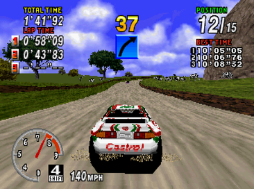Sega Rally Championship Saturn gameplay