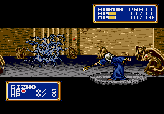 Shining Force II battle screen