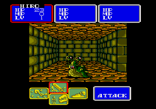 Shining in the Darkness dungeon screenshot
