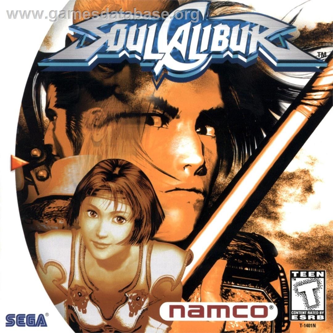 SoulCalibur Dreamcast box art with Mitsurugi and Xianghua