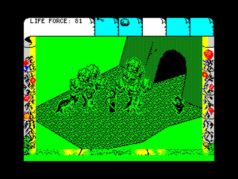 Fairlight II gameplay on the ZX Spectrum, isometric adventure in the castle