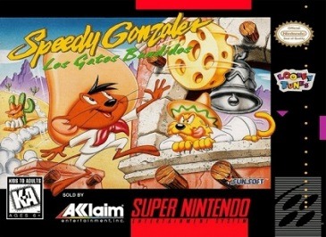 North American box art for Speedy Gonzales: Los Gatos Bandidos on SNES (Sunsoft/Acclaim, 1995)