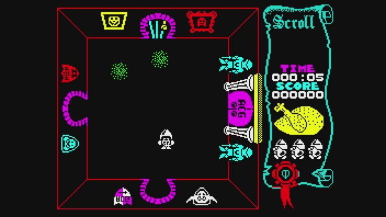 Sabre Wulf gameplay on the ZX Spectrum, Sabreman in the jungle maze