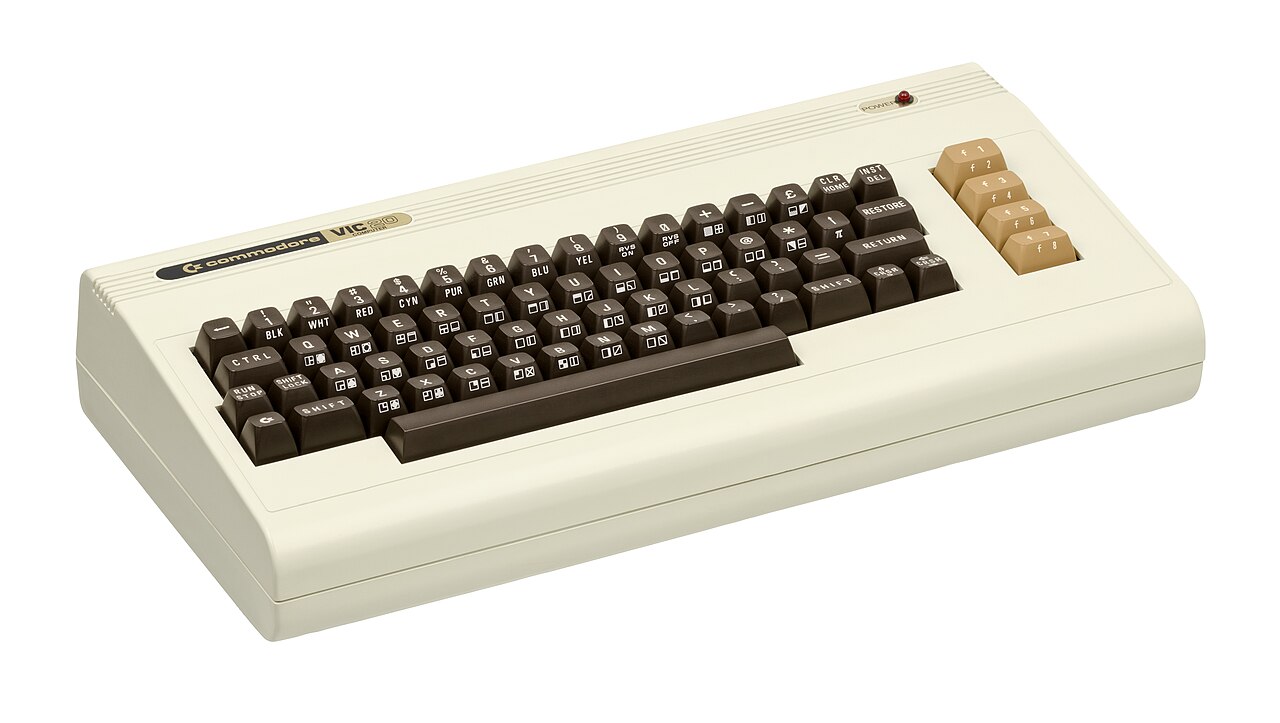 The Commodore VIC-20 from the side