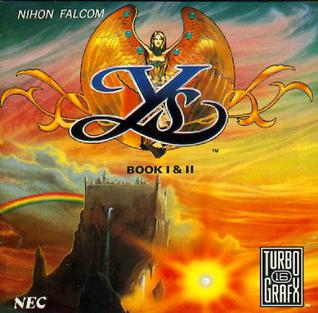 Ys Book I and II TurboGrafx-CD box art